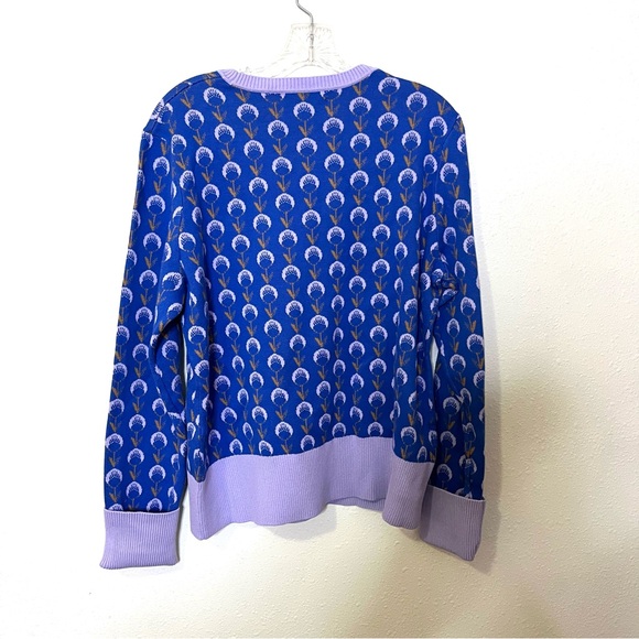 Original Penguin Veronica Blue and Lavender Women's Sweater sz xxl crew neck - Picture 5 of 6